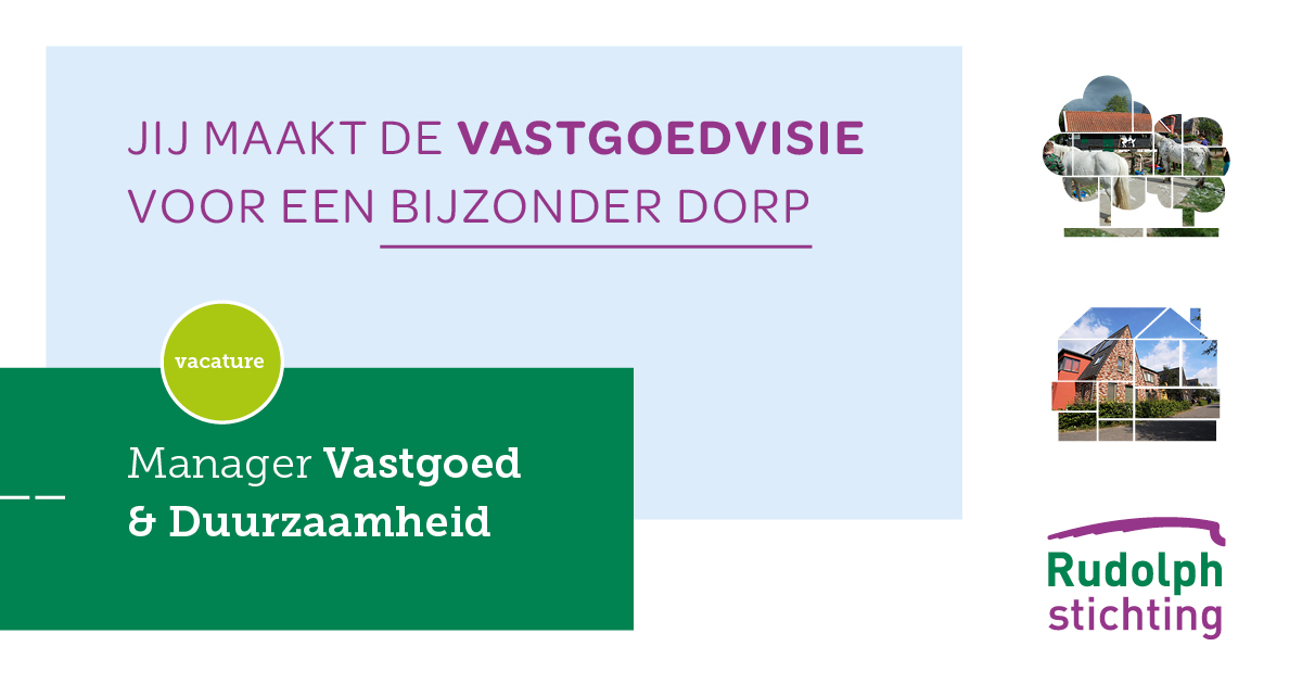 Een unieke functie op een unieke plek. Nergens vind je zo’n leuke en brede mix van werkzaamheden als bij ons!

#vacature #vastgoed #vastgoedontwikkeling #duurzaamheid #zorgvastgoed #gebiedsontwikkeling #woningbouw

rudolphstichting.nl/nieuws/senior-…