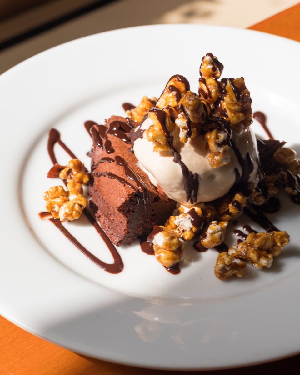 There’s nothing better than a friend with chocolate, they say. In that case, can we be new BFFs? Say hello to our favourite in-house dessert - Belgian Chocolate Torte with Salted Caramel Popcorn Ice Cream 🍦 🍿