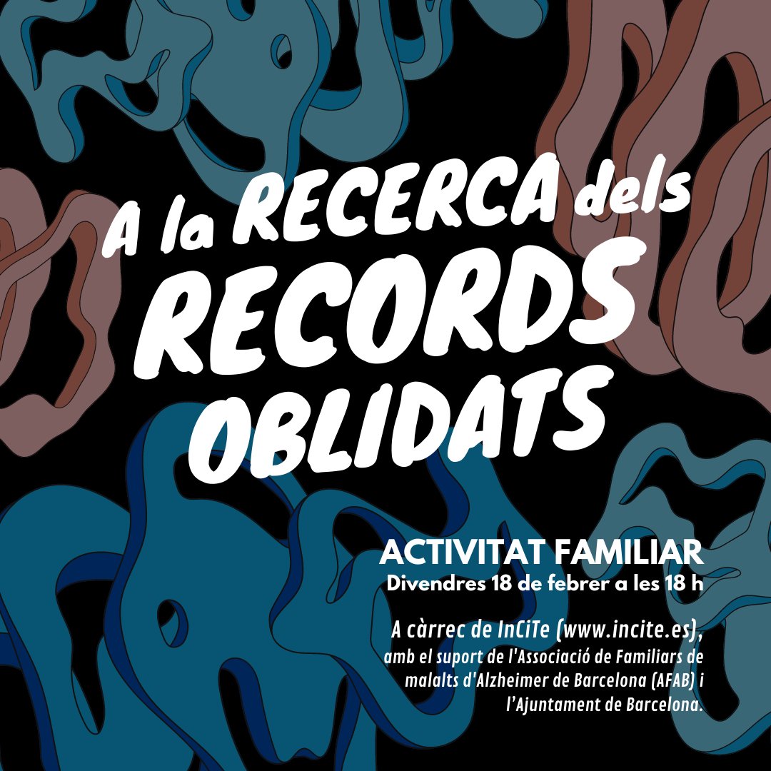 Teatre científic per acostar la realitat de l'Alzheimer als infants a partir de 10 anys, amb l'obra "A la recerca dels records oblidats", a càrrec d'<a href="/InCiTe_/">InCiTe: Ciencia & Teatro</a>.

🎭 Divendres a les 18 h, a <a href="/CanVerdaguer/">Masia Can Verdaguer</a>. Aforament limitat, més info i reserves: ow.ly/mfts50HUjkL <a href="/afab_bcn/">AFAB</a>