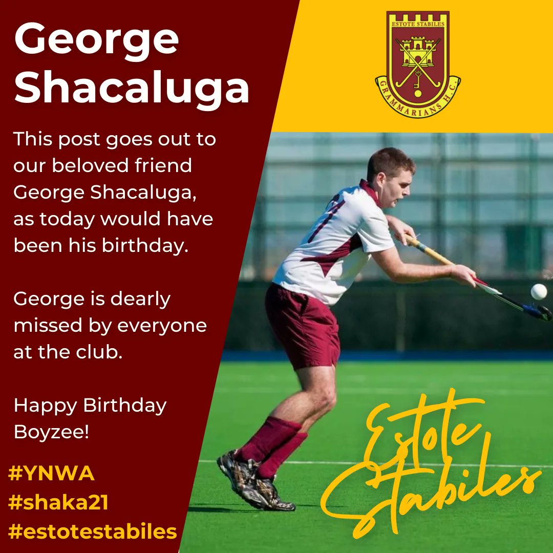 This post goes out to our beloved friend George Shacaluga, as today would have been his birthday. George is dearly missed by everyone at the club ❤️ Happy Birthday Boyzee! #shaka21 #YNWA #estotestabiles #grammarianshc