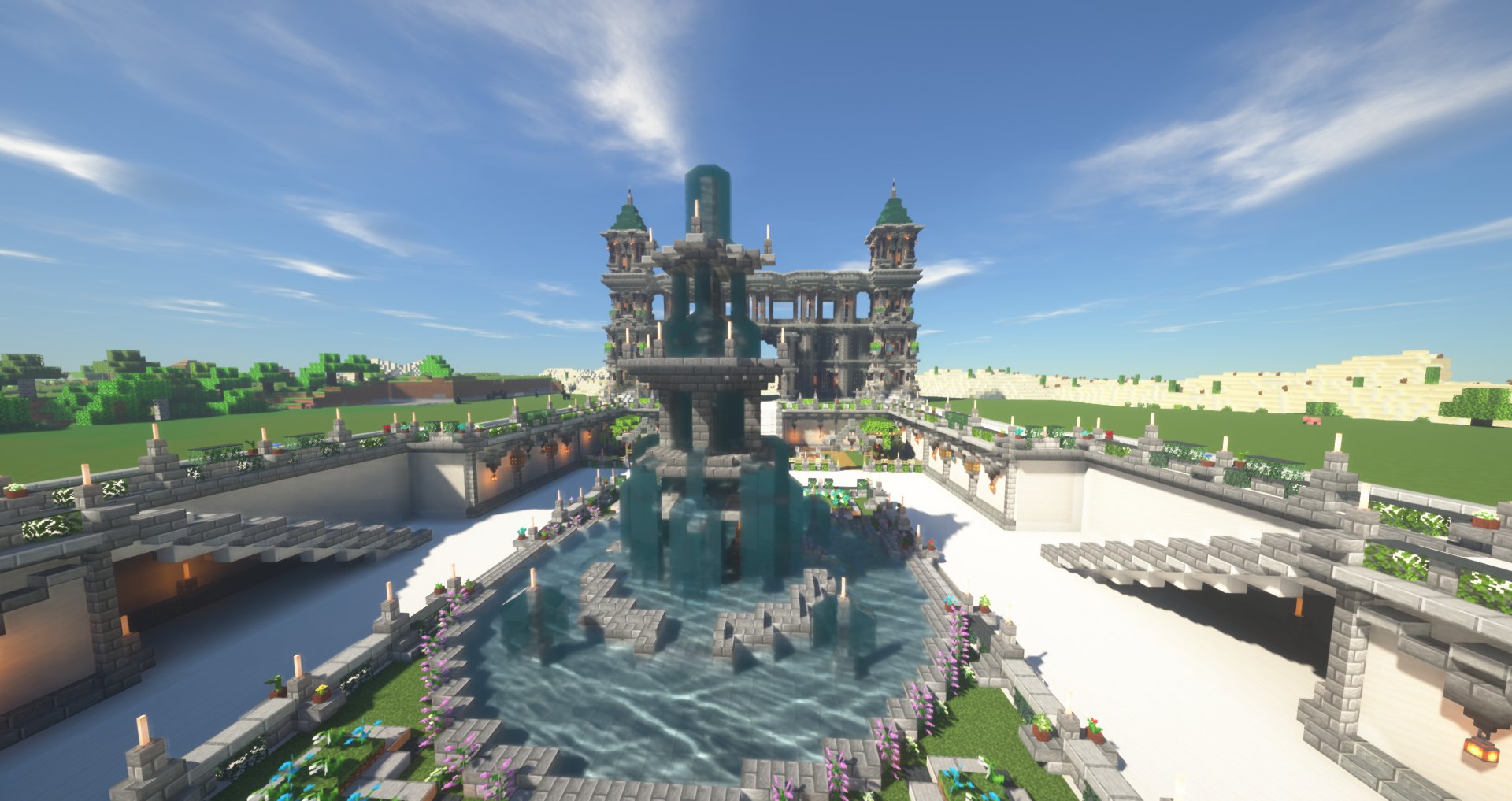 Mikura 噴水の影mod比較 やっぱり水は影modが映えますね Minecraft建築コミュ Minecraft バニラ建築学部 マイクラ T Co akuttacz Twitter
