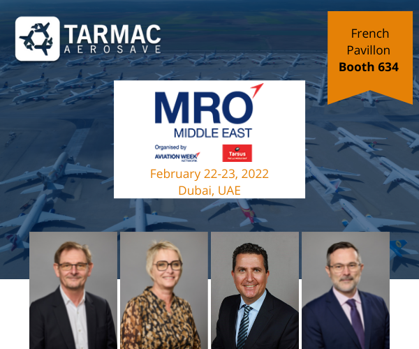 TarmacAerosave's tweet photo. [#MROME] One week before #MRO Middle East! 

Let’s meet in Dubai with a #TransitionExpert and book now your meeting on Booth 634!

👉sales@tarmacaerosave.aero👈

#AircraftStorage #AircraftMaintenance #AircraftTransition #AircraftRecycling #AircraftCare #AircraftLifeCycle https://t.co/P5mPPRe61Z