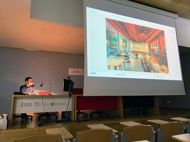 CDICV's tweet photo. CHARLA DE SAMARUC ESTUDIO EN EASD VALÈNCIA
El vicedecano #CDICV Fran Sabater, del estudio #Samaruc, acudió a las instalaciones de @EASDvalencia para explicar a los alumnos de 2º de #DiseñodeInteriores su trabajo para Frankie's Burger Bar.
+info: https://t.co/0DlTaRAy1c https://t.co/lQg9aWOUdi