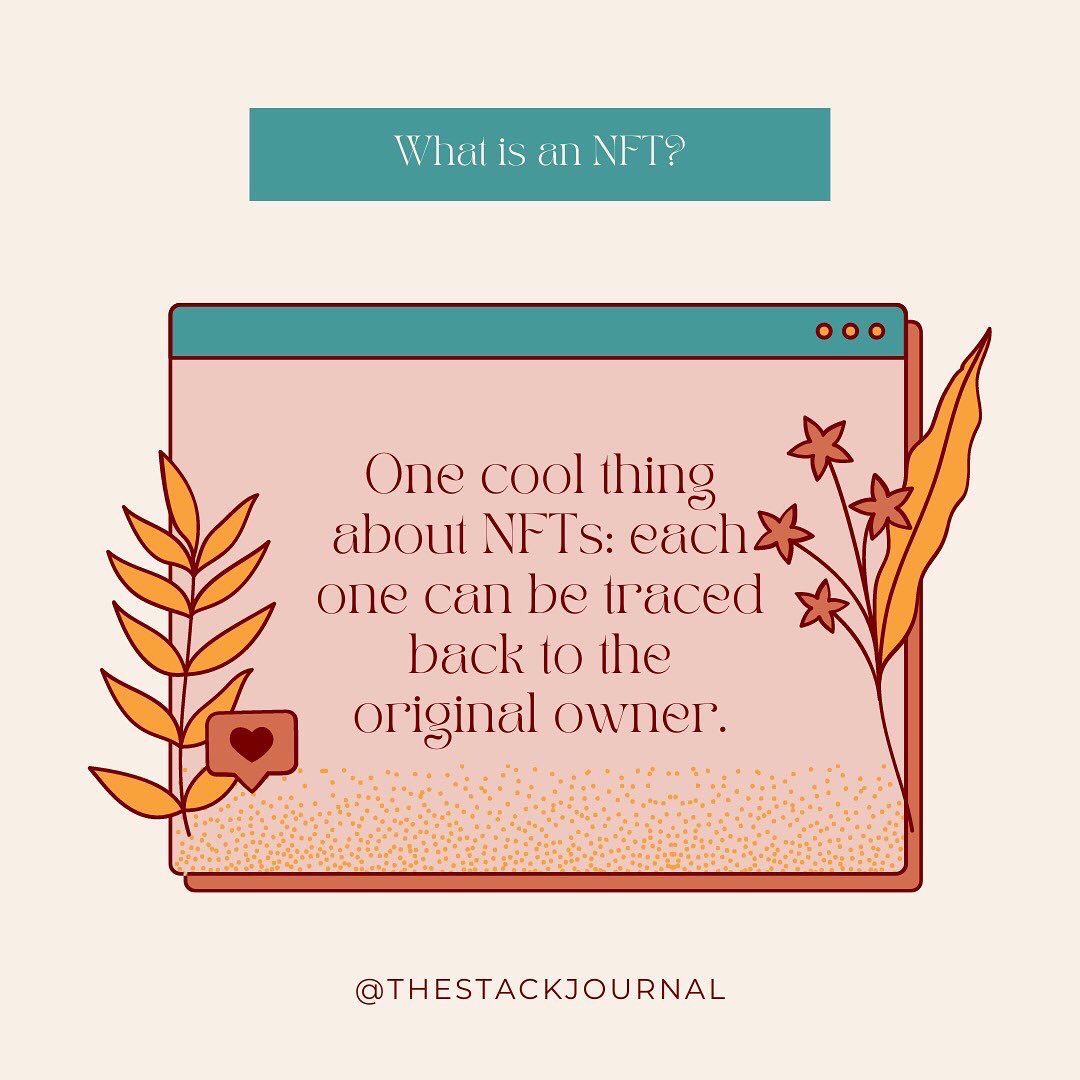 TheStackJournal's tweet photo. What are NFTs?
NFTs are the new cool. π Since their arrival in mainstream culture, NFTs have become one of the fastest-growing sectors in the blockchain industry.
Swipe β¬
οΈ to read more about what NFTs are!
#NFTs #WomeninNFTs #thestackjournal #tsj #documentwomen https://t.co/PGXNimukUt