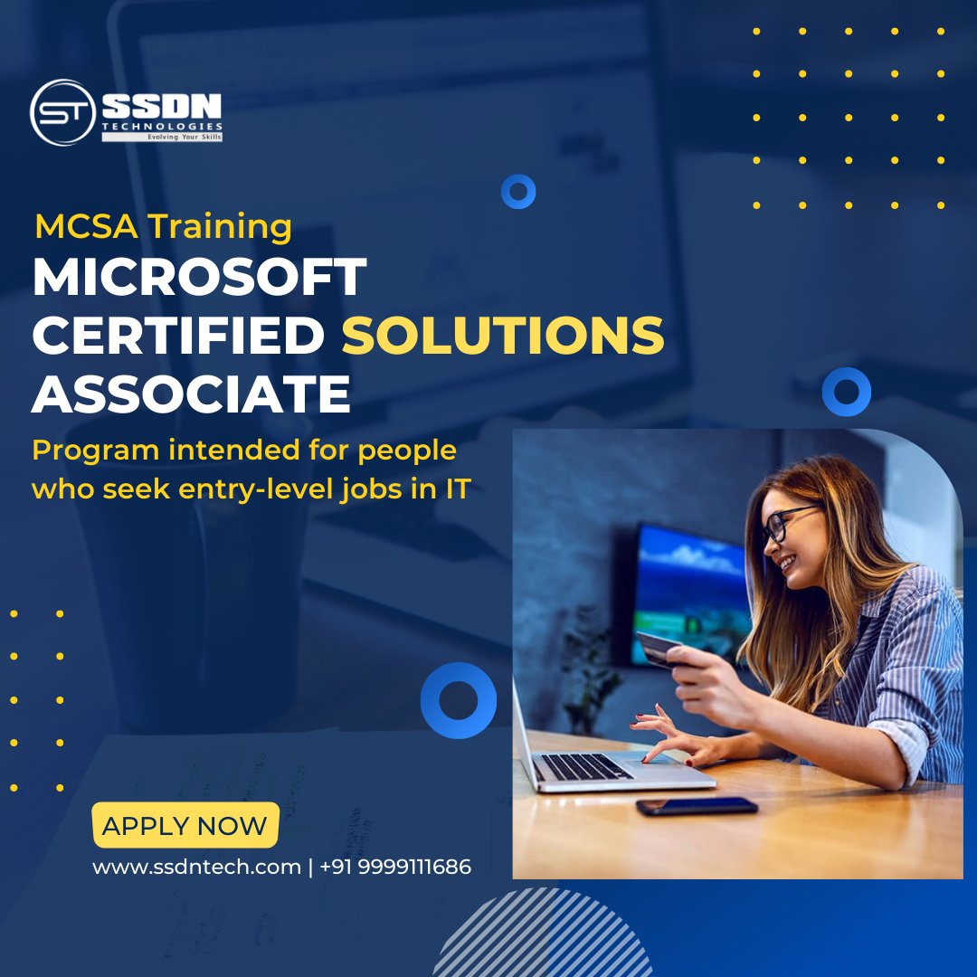 ssdntechnologie's tweet photo. SSDN Technologies has INDUSTRY-EXPERIENCED TRAINERS with more than 20 years of experience in this domain. Enroll now: https://t.co/Ixh6AFLz8d
#mcsa #mcsacourse #mcse #microsofttraining https://t.co/0U6E6Pn8hK