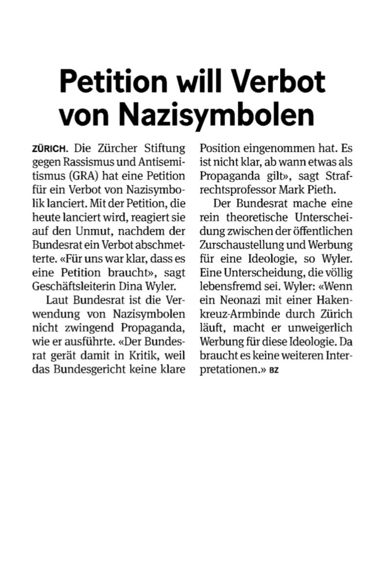 GRA Stiftung Gegen Rassismus und Antisemitismus (@grastiftung) on Twitter photo Bald haben wir 1000 Unterschriften erreicht in weniger als 4 Stunden 👏🏻👏🏻👏🏻
act.campax.org/petitions/verb…
<a href="/20min/">20 Minuten</a> hat bereits berichtet. Bald haben wir 1000 Unterschriften erreicht in weniger als 4 Stunden 👏🏻👏🏻👏🏻
act.campax.org/petitions/verb…
<a href="/20min/">20 Minuten</a> hat bereits berichtet.