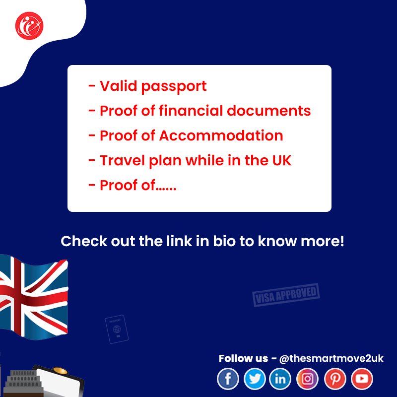 TheSmartMove2UK's tweet image. Exploring UK is on many tourists’ bucket list! But to ensure a successful #VisaApplication, you must be mindful of factors like eligibility criteria, documentation required, etc! 

Read the article for more…👇smartmove2uk.com/what-documents…
..
#SmartMoveImmigration #UK #UKVisitVisa