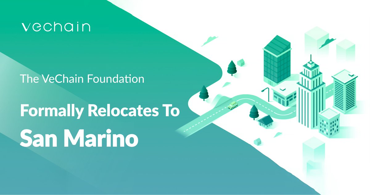 vechainofficial's tweet photo. Today, we are extremely excited to announce that the VeChain Foundation has opened a new Headquarters in San Marino, Europe, following invitation of the government.

SM created a bespoke regulatory/tech zone that will help #VeChain flourish in Europe.

https://t.co/l07bAI1IBJ https://t.co/edpMymYJh0