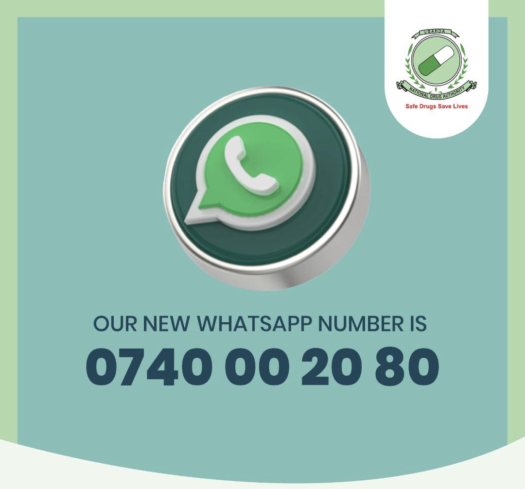 Do you have any urgent information you want to share with us, confidential or otherwise; send us a WhatsApp on +256740002080 and your concern will swiftly be attended to. Together we can streamline the drug industry. #SafeDrugsSaveLives