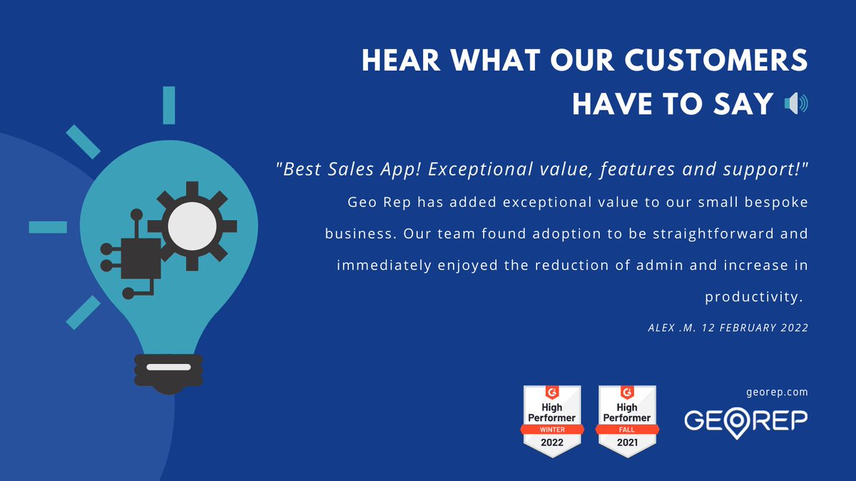 officialgeorep's tweet image. See what our customers have to say about us over on G2! ⭐ Our team prides themselves on top notch support! Head over to G2, book a demo and find out how we can help you and your team! ⭐ #GeoRep #FieldSalesSoftware #G2 #Support #Team