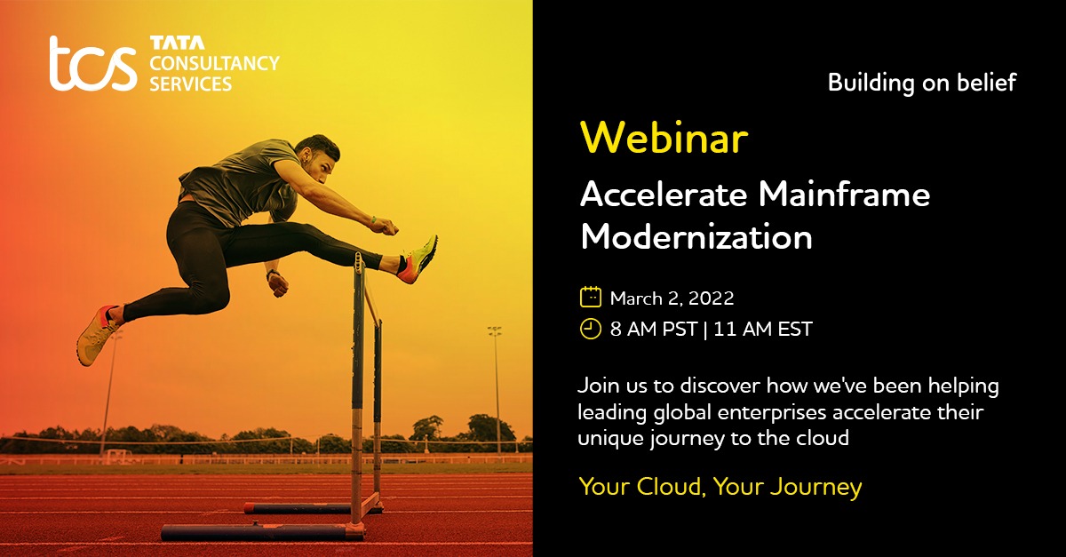 TCSDigitalTech's tweet photo. Explore how we can address your legacy modernization needs to transform your enterprise into a purpose-driven, future-ready organization by leveraging the power of #AWSCloud. Register for this #TCSWebinar: https://t.co/hnMLn4DoZN #YourCloudYourJourney https://t.co/D4LdF4SrU5