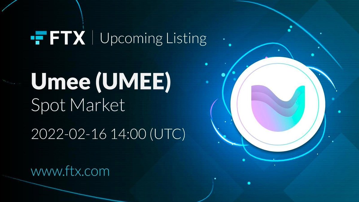 FTX_Official's tweet image. Upcoming listing on FTX: $UMEE Spot Market!
@Umee_CrossChain
Listing details: help.ftx.com/hc/en-us/artic…