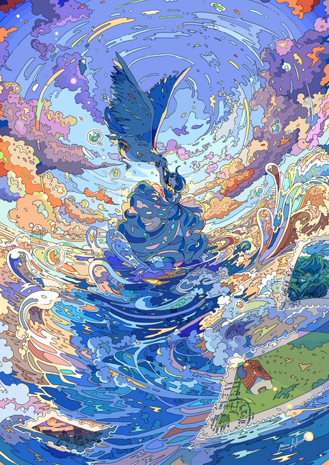 混沌とする街を、下から見上げる 」|津島ソラ🌸のイラスト