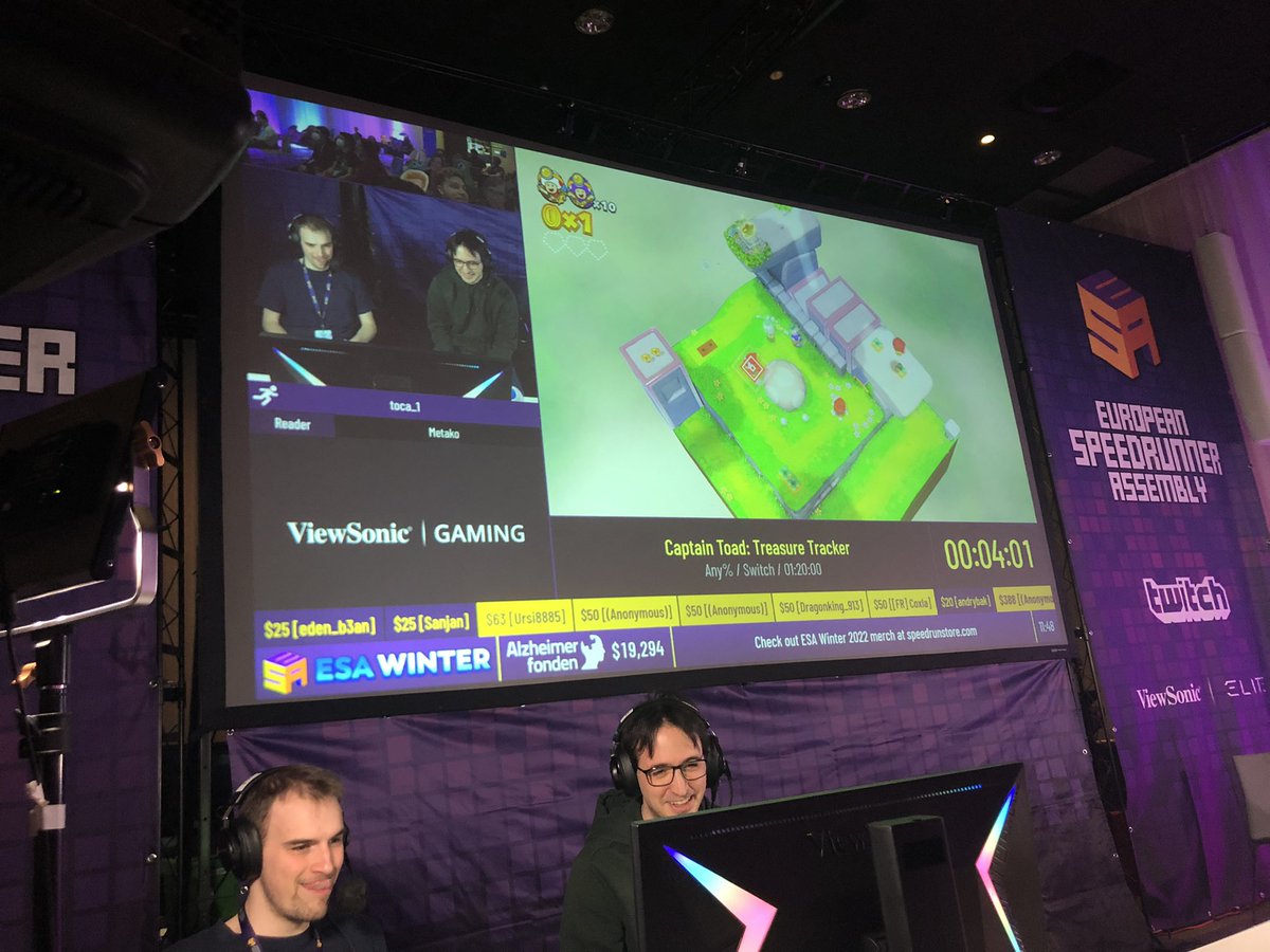 Any Captain Toad enjoyer’s around? 👀

<a href="/CadarevElry/">Cadarev 💚💜</a> is currently doing a Co-op run of Captain Toad: Treasure Tracker at #ESAWinter22 🍄

👉 Twitch.tv/esamarathon