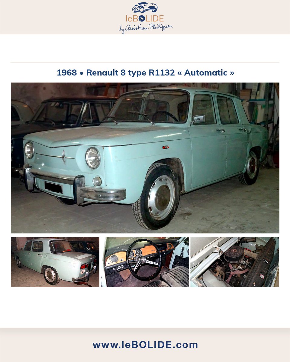 leBolide_'s tweet photo. À découvrir sur https://t.co/0sdcy9npME, cette Renault 8 type R1132 « Automatic » de 1968.
👉 https://t.co/PwJyLnoWPQ
Fin des enchères le 25/02/2022 à 11h30. Mise à prix: 0 €
Suivez le lot, commentez-le et interagissez avec le vendeur dès à présent

#leBolide #renault #renault8 https://t.co/5pr98Qwtri