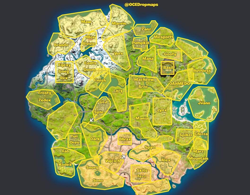 OCE Fortnite Dropmaps on Twitter: