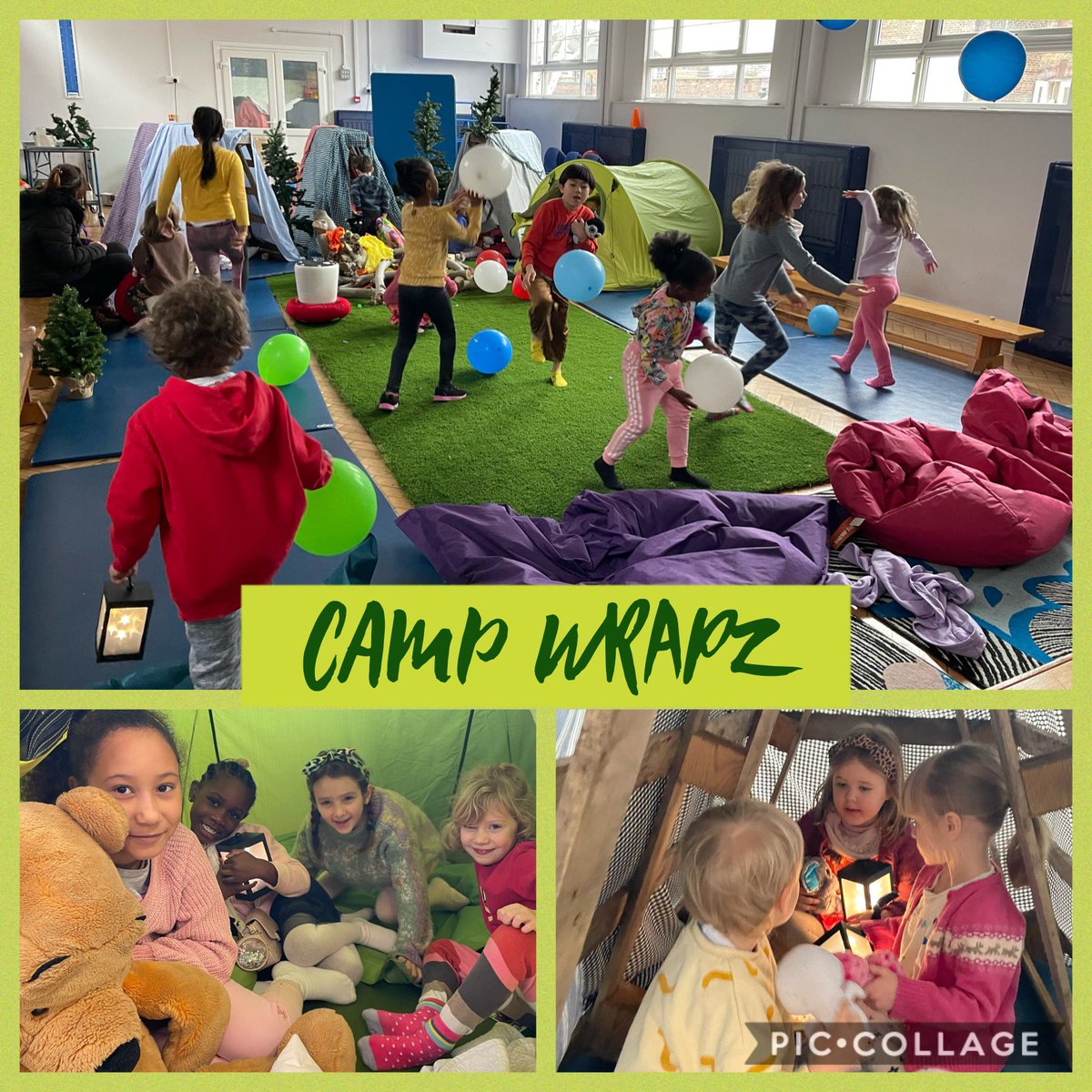 HPA_Philip_Lane's tweet image. The gym has been turned into a campsite for the holidays! The children have made their tents and are ready for an adventure! #HPAPLwrapz @HarrisFed