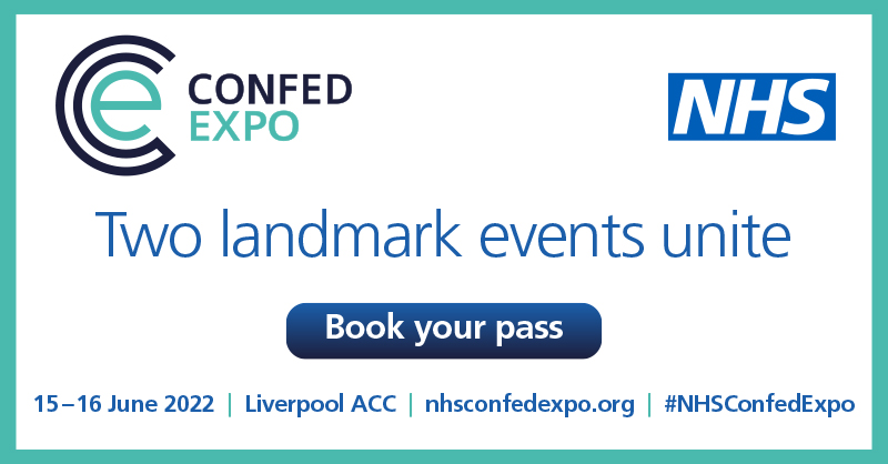 NHSConfed's tweet photo. Bookings now open! You can now book your pass to attend @ConfedExpo. Set to be one of the most significant events in the UK healthcare calendar, be part of the conversation and secure your place today. https://t.co/eYViUysTEA https://t.co/CKSYaTaije