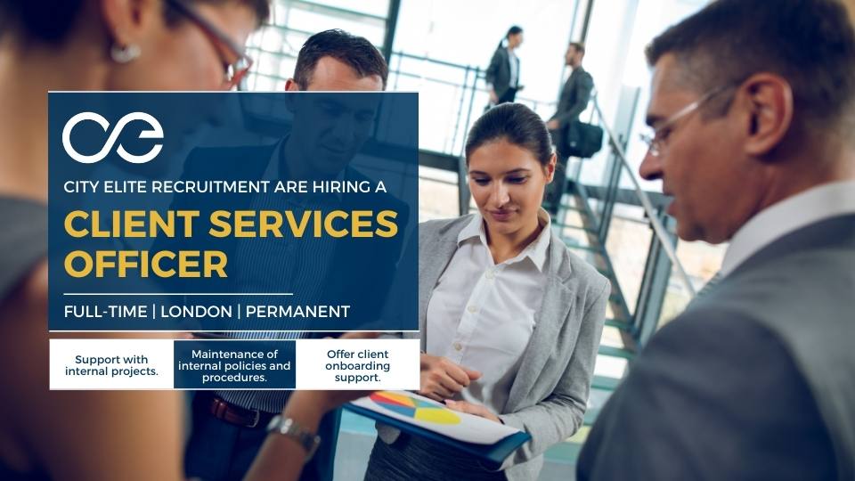 CityEliteRec's tweet photo. We're hiring a Client Services Officer to join an International Bank based in London. If you have previous client support or financial administration experience, we'd love to hear from you. Email info@cityelite-recruitment.co.uk to find out more. https://t.co/JZMzQrbnZY
