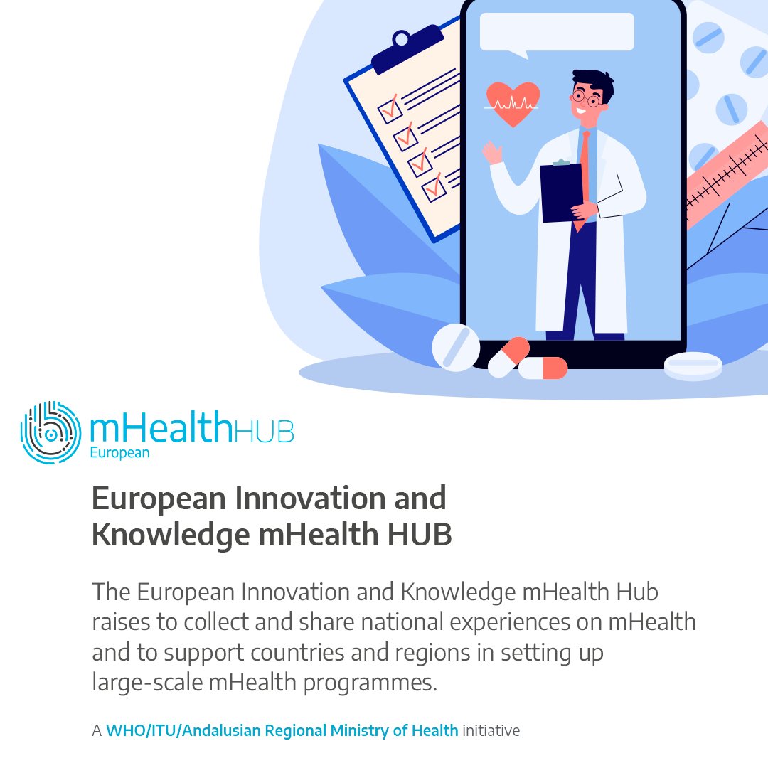 EUmHealthHub's tweet photo. What are we doing in #europeanmhealthhub? 📱⚕️
@EU_Commission @calidadACSA @ITU @WHO
#mhealth #mobilehealth #HubLearning https://t.co/Nz537bgm6P