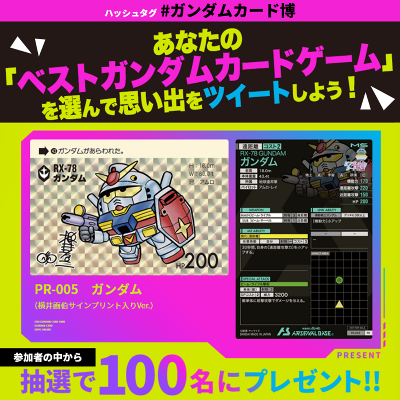 本キャンペーン参加者様の中から抽選で100名に当たる「SDガンダム