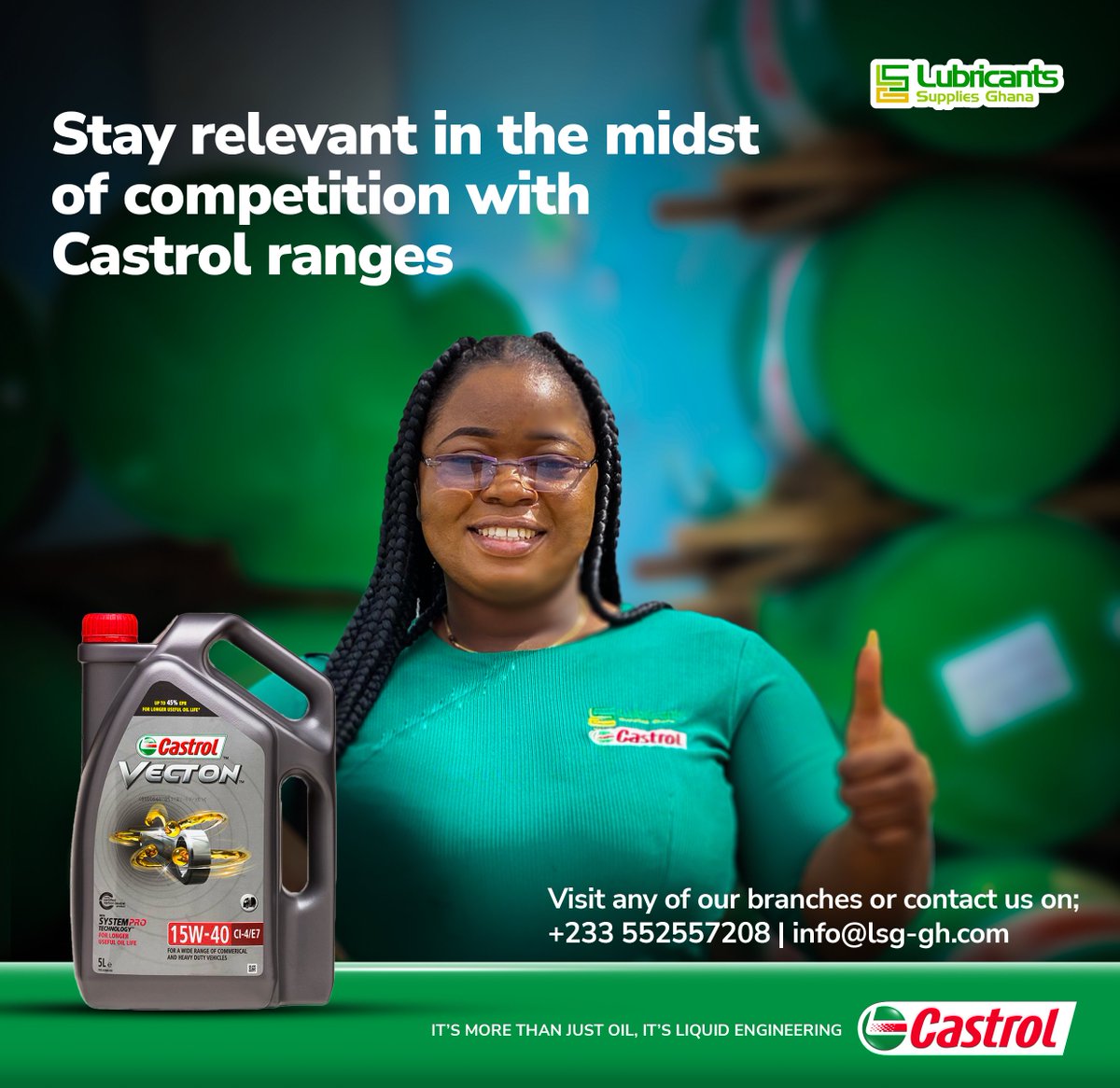lubesghana's tweet photo. Castrol has all of the industrial oils, lubricants, and industry expertise you need to help lower your Total Cost of Ownership by increasing productivity, dependability, and sustainability. #Castrol #Castrolvecton #industrial #industry https://t.co/vzJbqysw3x