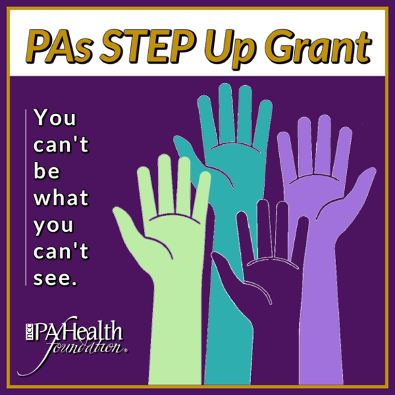 nccPAHealthFdn's tweet photo. ❗ NEW GRANT ALERT ❗  We launched our new $2,500 PAs STEP Up Grant!  Have an idea to promote diversity, equity, and inclusion in the PA profession?  Then, apply for funding now: https://t.co/V41UAqPxgB.

#PAsDoThat #CertifiedPA #PAstudent #PAFaculty #Diversity #Equity #Inclusion https://t.co/QMZnP8ImRT