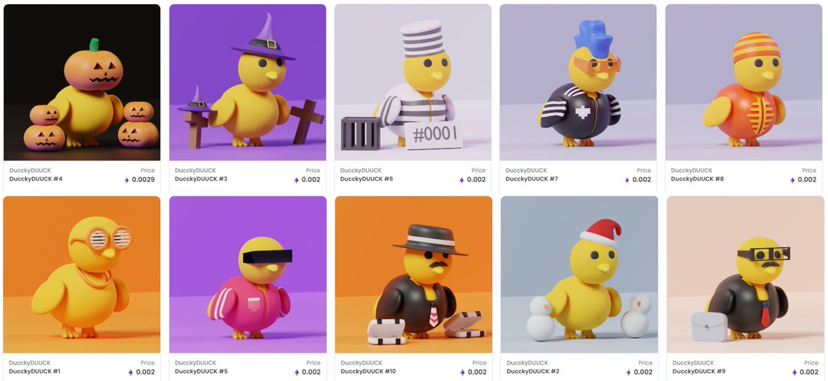 in_zrt's tweet photo. @NFTAnderson Welcome to the DucckyDUUCK collection. DucckyDUUCK is a 3d model of a duck that has several versions , be a part of this collection and enjoy :).https://t.co/h77sAwtGVG https://t.co/L16kuIzfqp