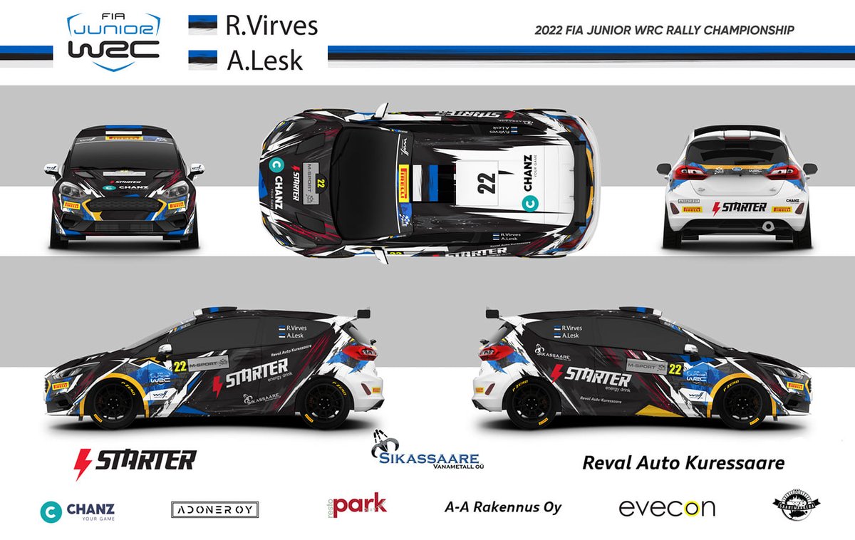 New season, new colors, new car, same crazy @robertvirves driving and same goal - to become a world champions! Can't wait for @RallySweden🤩🤘 

@FIAJuniorWRC @OfficialWRC @msportpoland #JWRC #WRC #RoadToWRC