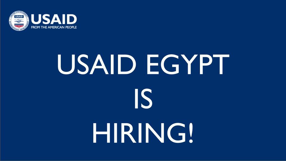 Usaid Egypt On Twitter Want To Join The Usaid Egypt Team We Are Looking For A Project