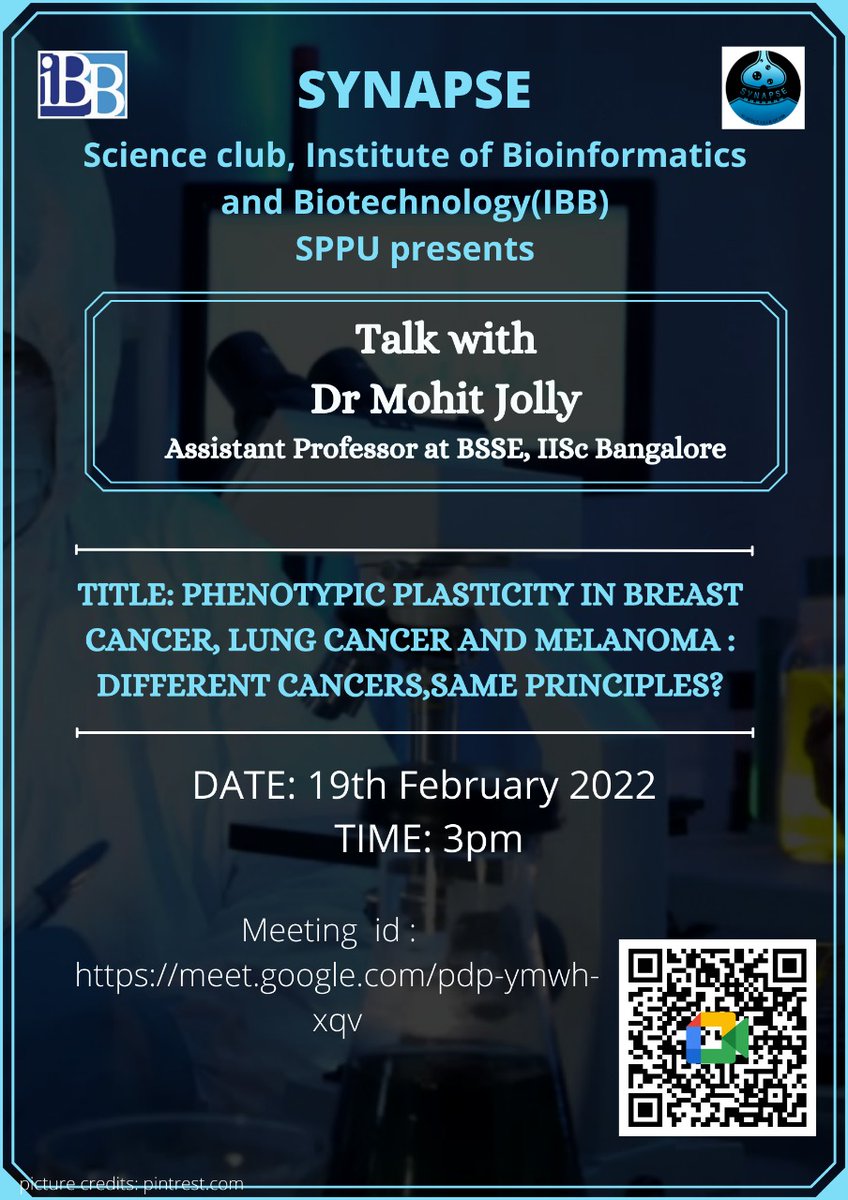 tulidey_TBL's tweet photo. Please join us to talk about #cancerplasticity with @mkjolly15 https://t.co/ZvwUdj4hzi