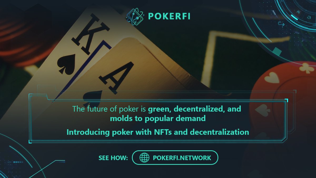 The future of #poker is green, #decentralized, and molds to popular demand

Introducing poker with #NFTs and decentralization

🔗pokerfi.network

Read More 👇

🔗pokerfi.medium.com/the-future-of-…

$PKS #PKS #Pokerfi #NFT