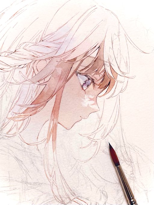 描きはじめました*wip
#watercolour #illustration 