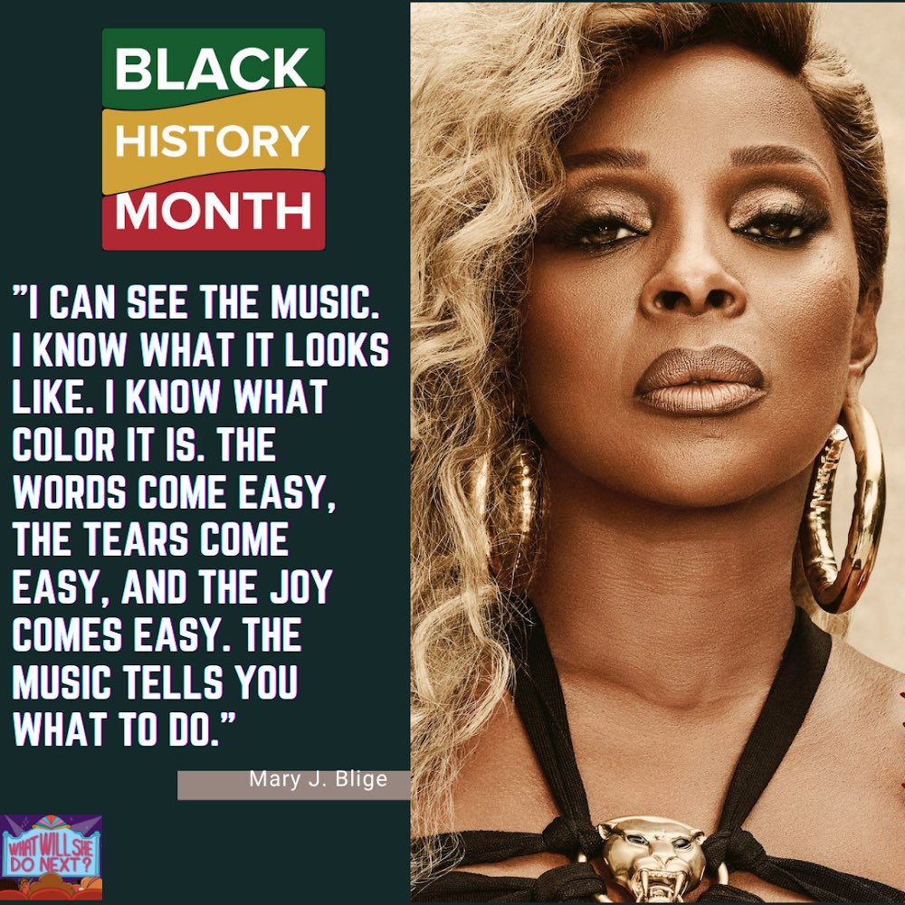 WWSheDoNext's tweet image. #blackhistory SPOTLIGHT: Mary J. Blige (b. January 11, 1971) is a Grammy Award-winning singer, songwriter, actor, producer &amp;amp; philanthropist. 

She is Known as the "Queen of Hip-Hop Soul" &amp;amp; has sold more than 50 million albums. 🎼 

#education #history #blackhistorymonth #music