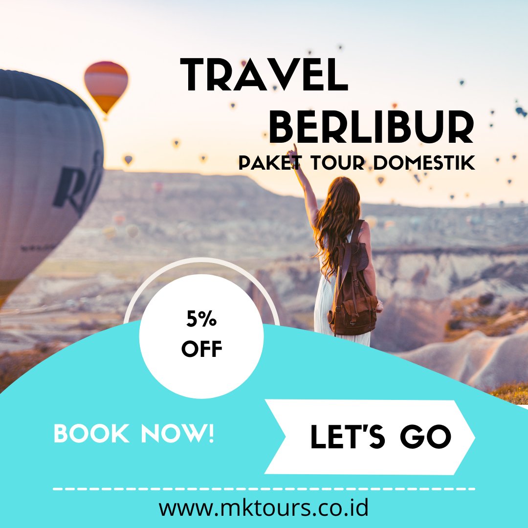 MktoursID's tweet photo. Hello Para Traveler MK Tours. Kini saatnya lupakan covid19 yang telah membuat semua orang jenuh. Kami sebagai travel agent tetap semangat melayani anda dengan offer 5% diskon untuk semua paket tour domestik. #mktours #domestiktour #pakettour #bali #nusapenida #labuanbajo #tour https://t.co/jLCsFDb434