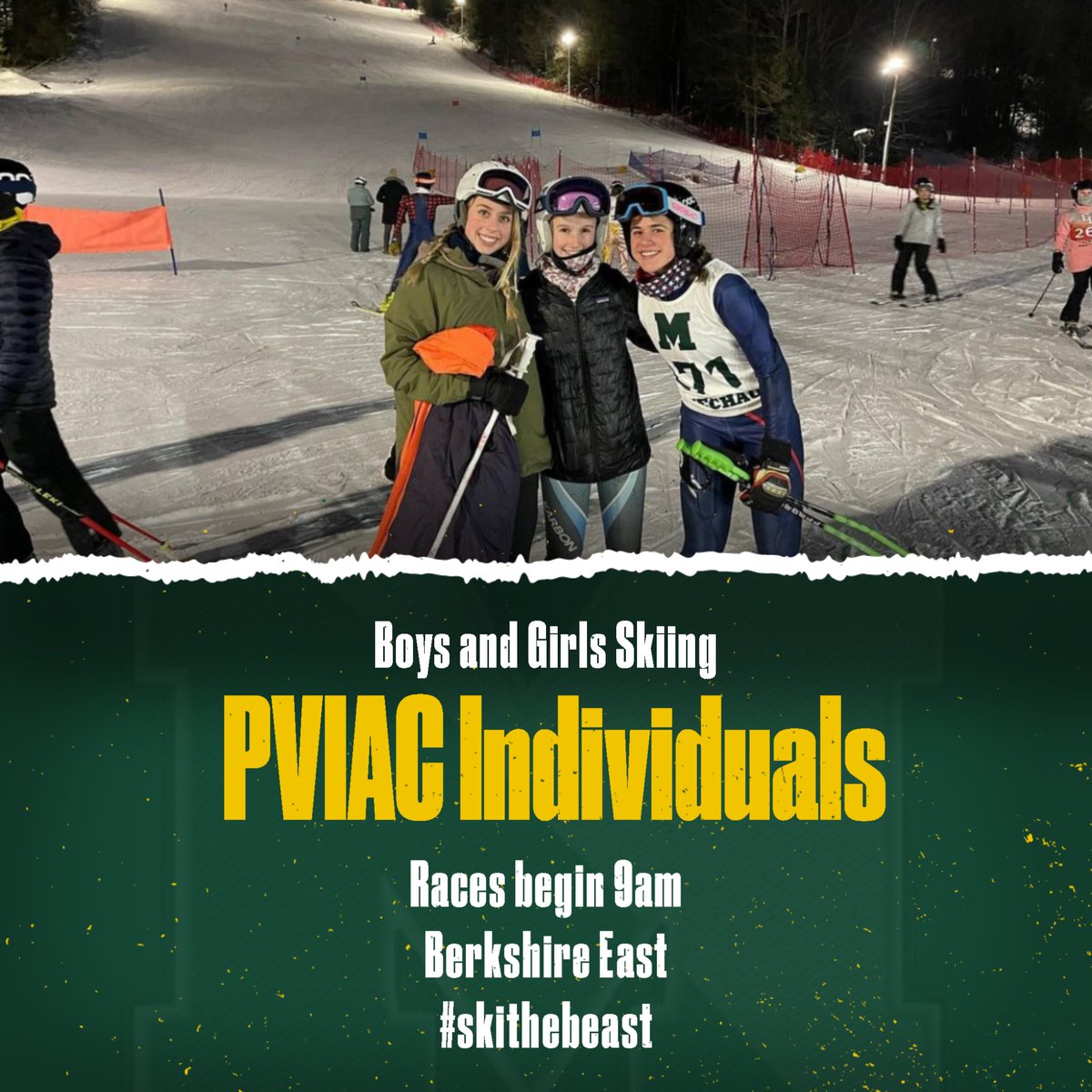 ChaugAthletics's tweet photo. Good luck to our Boys and Girls Ski Team today at the @PVIAC Individuals at Berkshire East! Good luck to all. #skithebeast #wearechaug https://t.co/rhIs2ITaOC