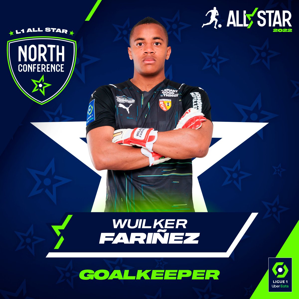 Ligue1_ENG's tweet photo. 🗳️  NORTH team | 🧤 GOALKEEPER!

🔁 RT this tweet to VOTE for Wuilker Fariñez.

#Ligue1AllStar ⭐  #NBAAllStar https://t.co/a04hO2st33