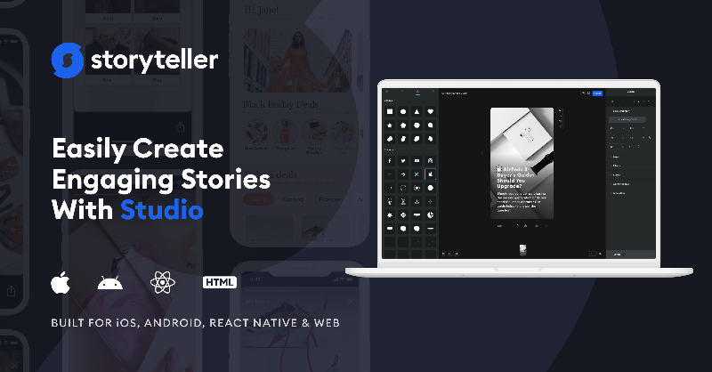 GetStoryteller's tweet photo. 📢 Day One Of #StorytellerStudio 

Studio has been designed with creators in mind and is simple to pick up and easy to use

The drag-and-drop creation capabilities mean you can produce high quality and engaging #Stories without a degree in design!

Let us know what you create 🎨
