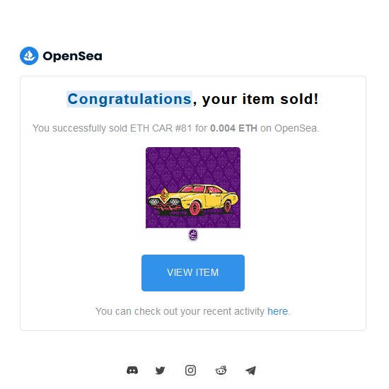 EthCars's tweet photo. ETH Car #81
Second Piece Sold Thanks For the New Owner @Artnaut_ Drive Safe :) https://t.co/GremGYAcEd