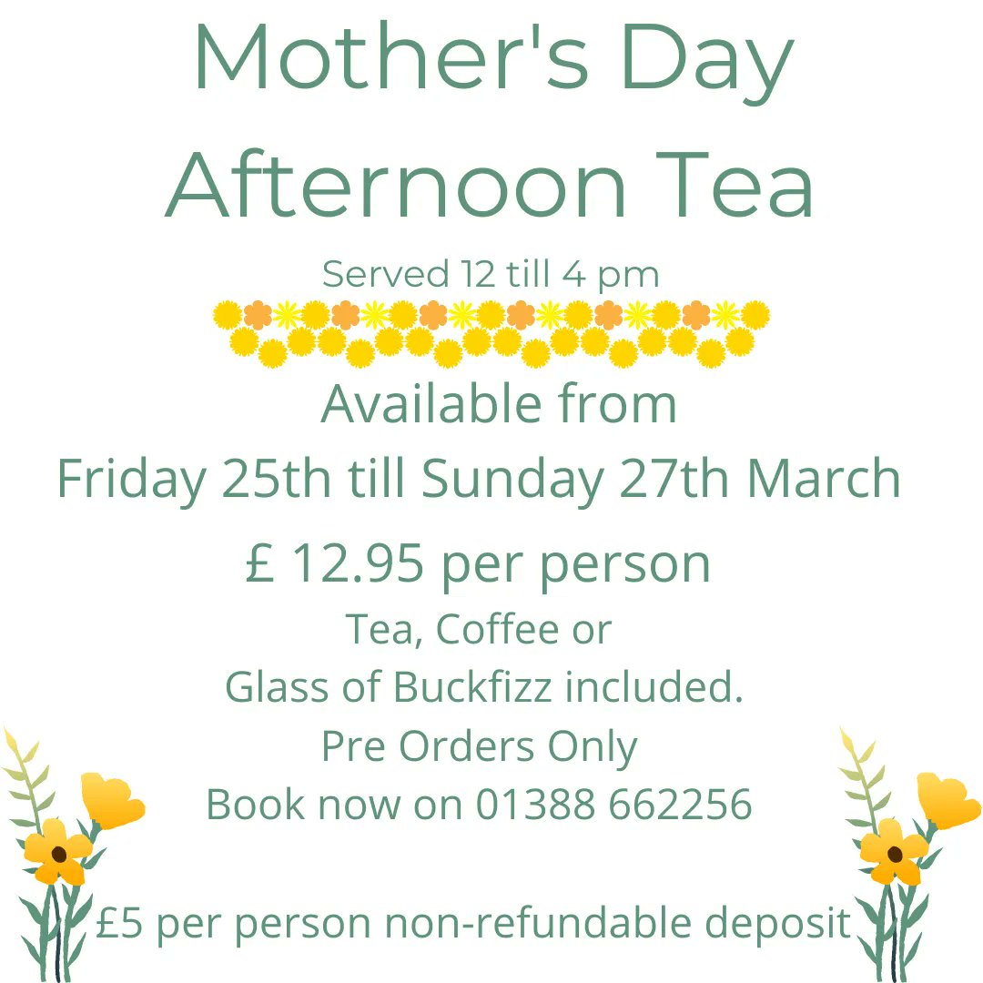 InnSaxon's tweet photo. Mother's Day Afternoon Tea
 #mothersday#afternoontea#saxoninn https://t.co/14Q0pZ6WBz