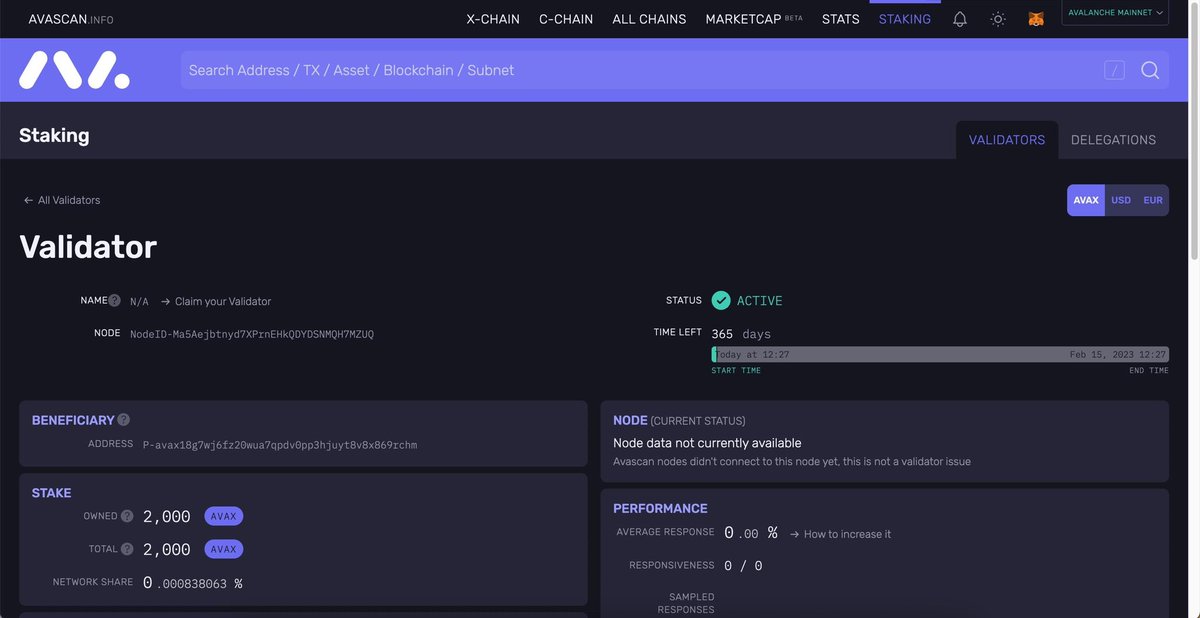 _VaporFi's tweet photo. Our 2nd @avalancheavax Validator node is up and running! Wooooo

VaporChain just got a step closer 😎

https://t.co/7KIPROGM5c https://t.co/j6uvQOrYcn