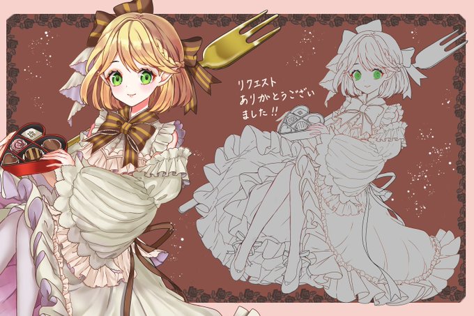 シフォンワンピースのtwitterイラスト検索結果