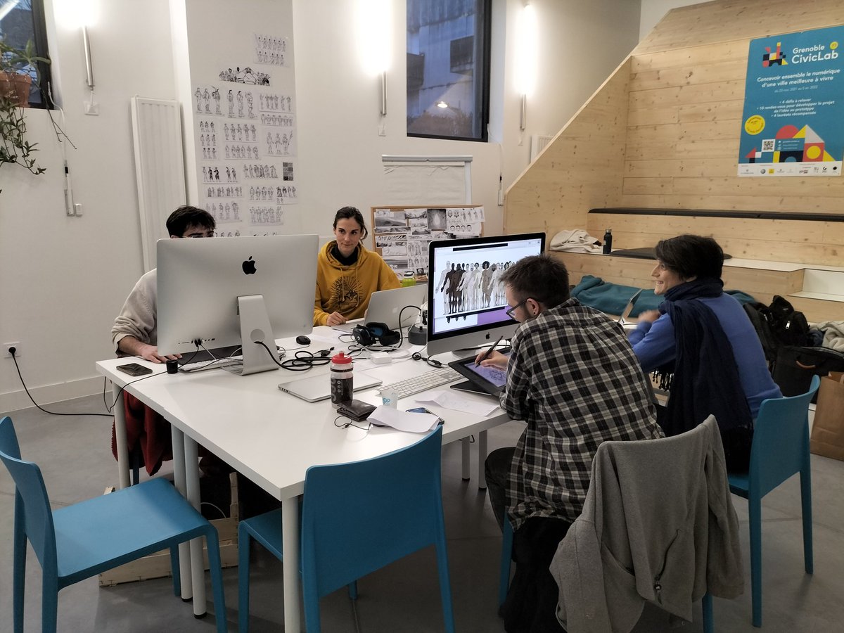 TurbineCoop's tweet photo. Résidence de  @TheNEBstudio @SmallBangLab à la Turbine sur leur projet d'adaptation de la #HordeDuContrevent en bande défilée  #hordedefilée... Sortie prévue courant 2023... https://t.co/NOYlyujh0b
