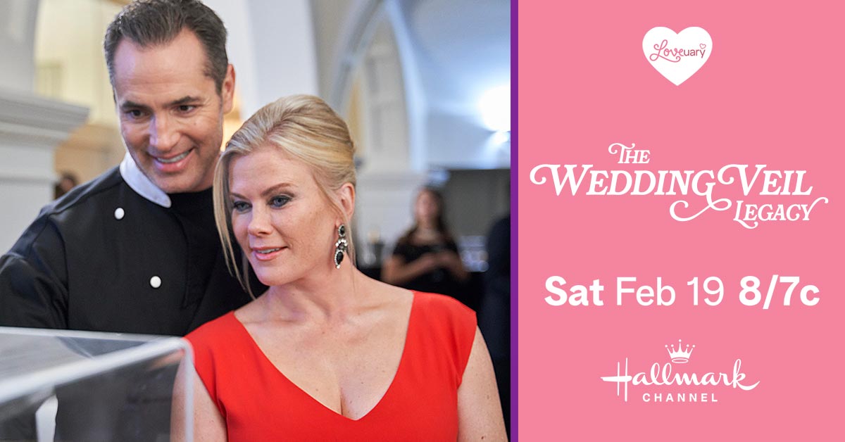 Tracy <a href="/Ali_Sweeney/">Alison Sweeney</a> and Nick <a href="/webstervictor/">Victor Webster</a> both have ties to a historic poem — will they also find ties to each other? ✨ RETWEET if you'll be watching the final movie of the trilogy, #TheWeddingVeil Legacy Sat at 8/7c, part of #Loveuary on Hallmark Channel, Where Love Happens!