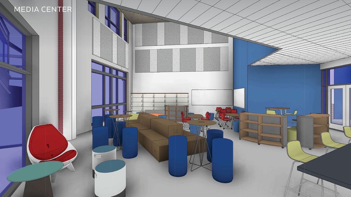 TyngsboroughPS's tweet image. Media center and class today at TMS and a proposed rendering. For more details please click the link here: bit.ly/3LCJTUW #tpsprepares #tmsbuildingproject