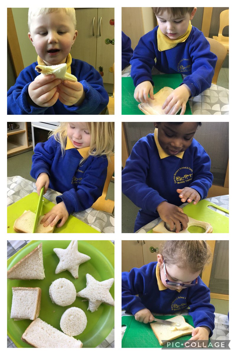 EvertonNursery's tweet image. Shape sandwiches were a very popular snack choice for Spencer this week! #mathematics #extendedlearning #eyfs #spencerclass2022