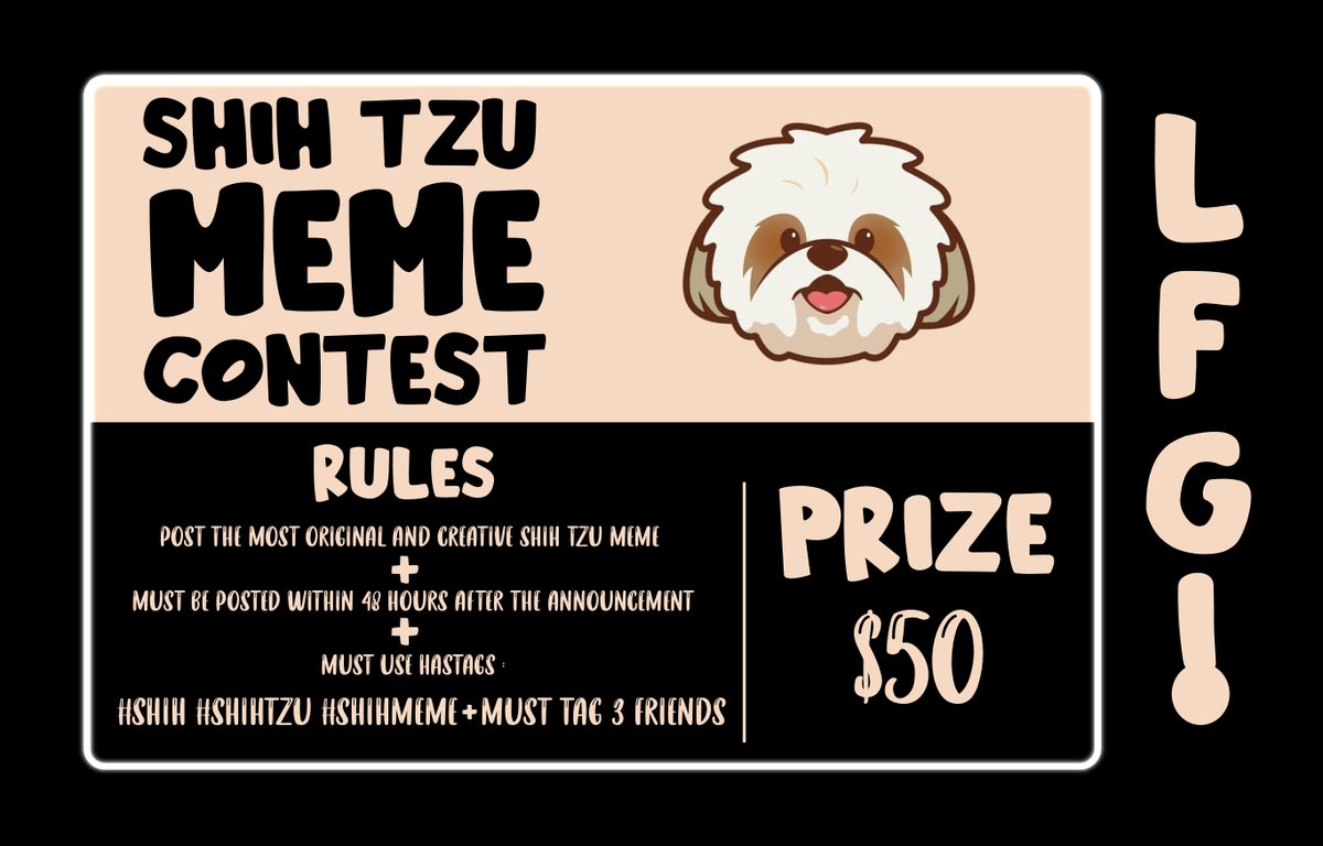 ShihTzuToken's tweet photo. We're always here for you guys! We have a meme contest coming up! 

The rules are: 

Whoever posts the most original and creative Shih Tzu meme within the next 48 hours with hash tags #SHIH #ShihTzu #SHIHMeme and tags 3 friends will be eligible to win $50 worth of SHIH! https://t.co/pHnhD5Liwr