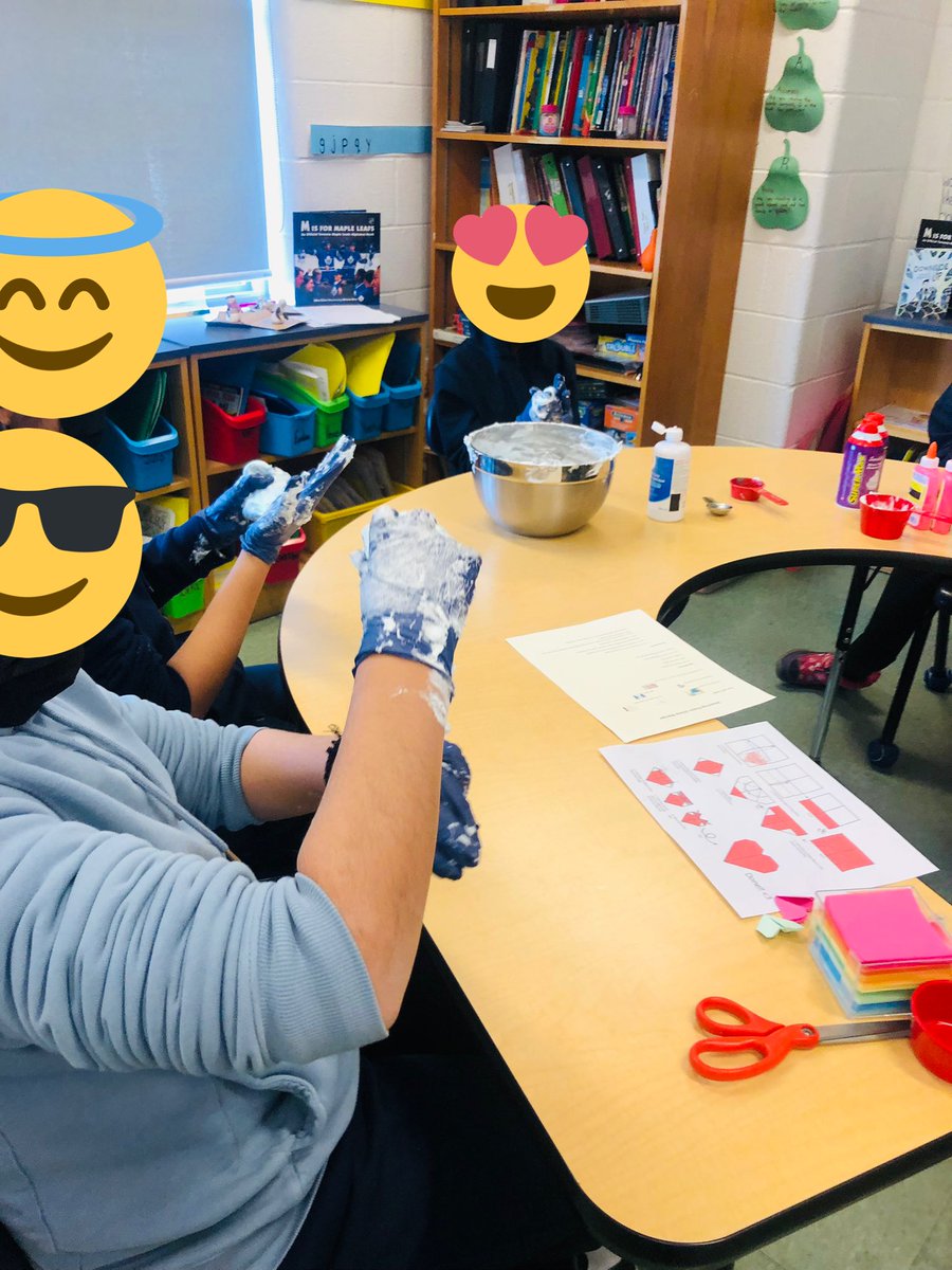 mhrichard's tweet photo. ELL Valentine’s Day fun! Making fluffy slime, origami hearts, stacking cup heart challenge and secret message valentine cards ❤️ @olftcdsb @TCDSB https://t.co/qQaRxeOg1B