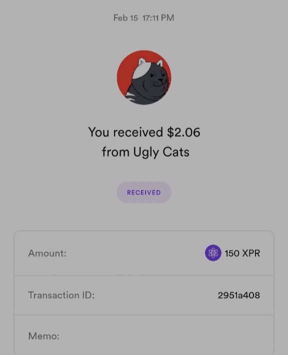 Check Proton's Ugly Cat, Holder will get royalty every 1 month
Already 16.42 USDC in total collected was sent to Ugly Cats Rewards wallet
Get Proton Ugly Cats right away
By purchasing you earn royalties awarded to Proton Ugly Cats holders,We recommend getting at least