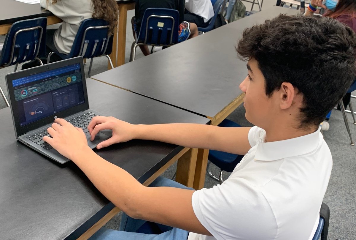 AMLaws's tweet photo. So much fun to watch the kids in action. Murray Middle School students are learning more about who they are and who they can be through the TGR Foundation and Find Your Grind’s partnership! @findyourgrind @TGRFound @MCSDFlorida https://t.co/SKSMAEYUHC